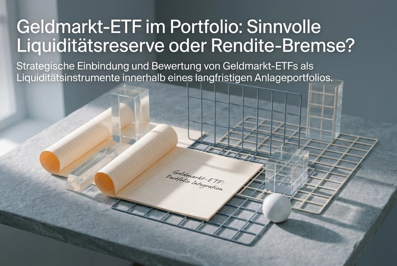 Professional header image for industry analysis: Geldmarkt-ETF im Portfolio: Sinnvolle Liquiditätsreserve ...